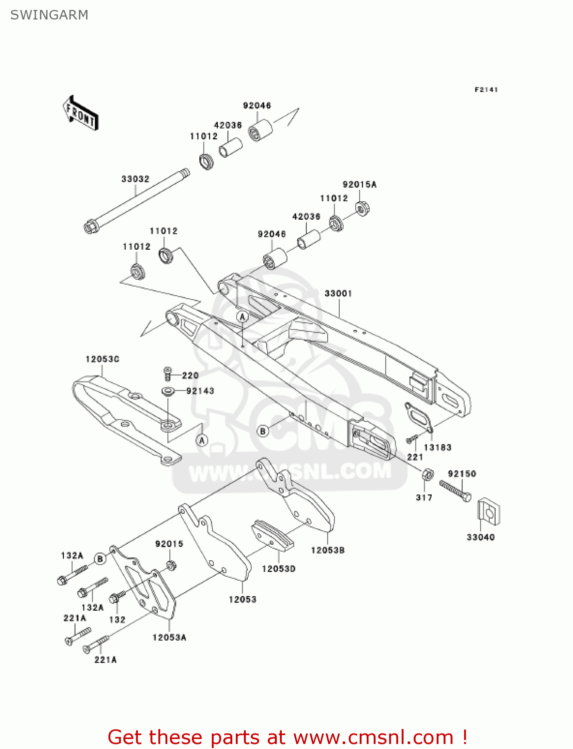 SWINGARM KX500-E14 KX500 2002 USA CANADA