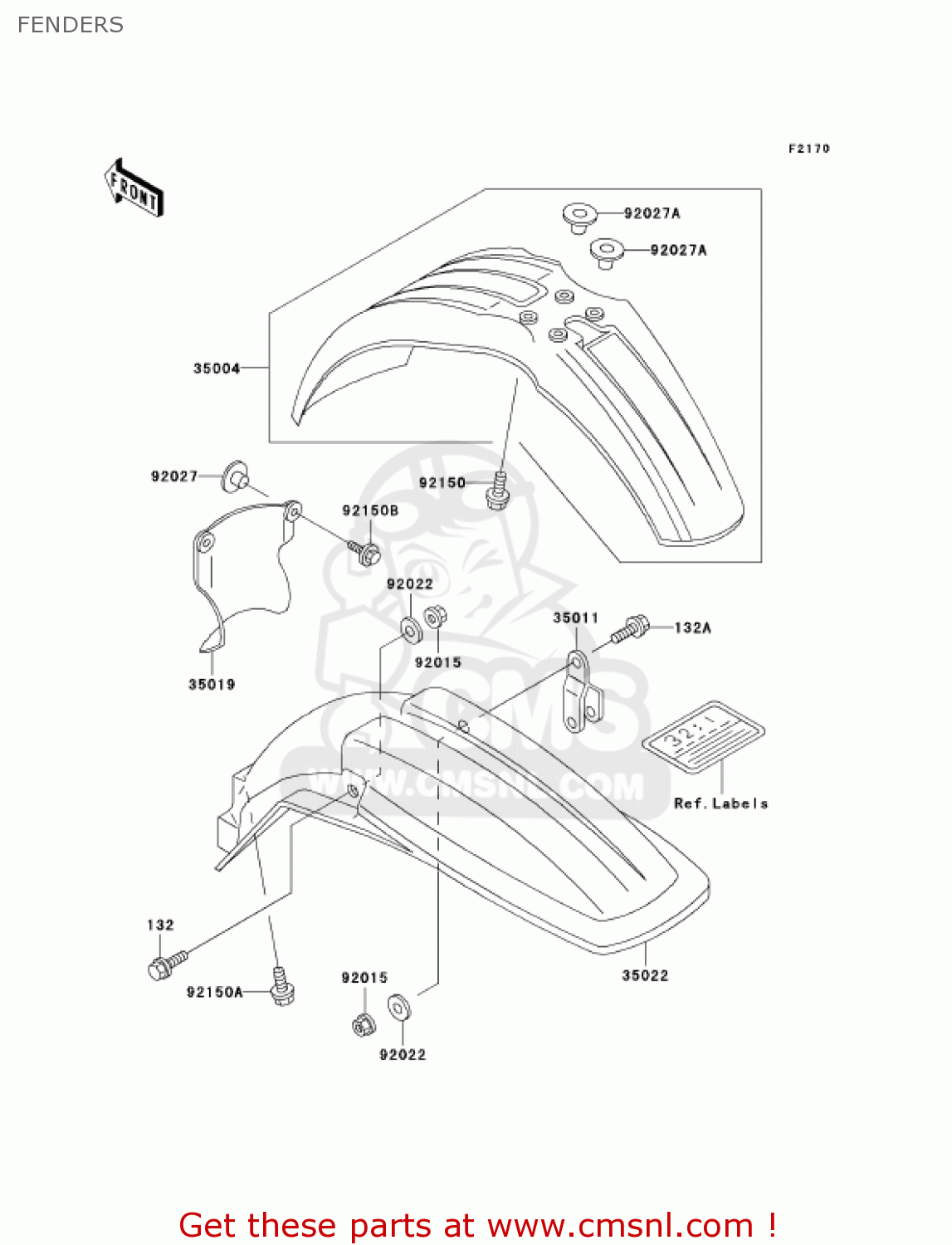 FENDERS KX500-E14 KX500 2002 USA CANADA