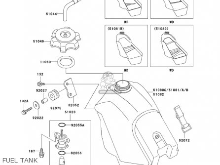 FUEL TANK - KX500-E14 KX500 2002 USA CANADA