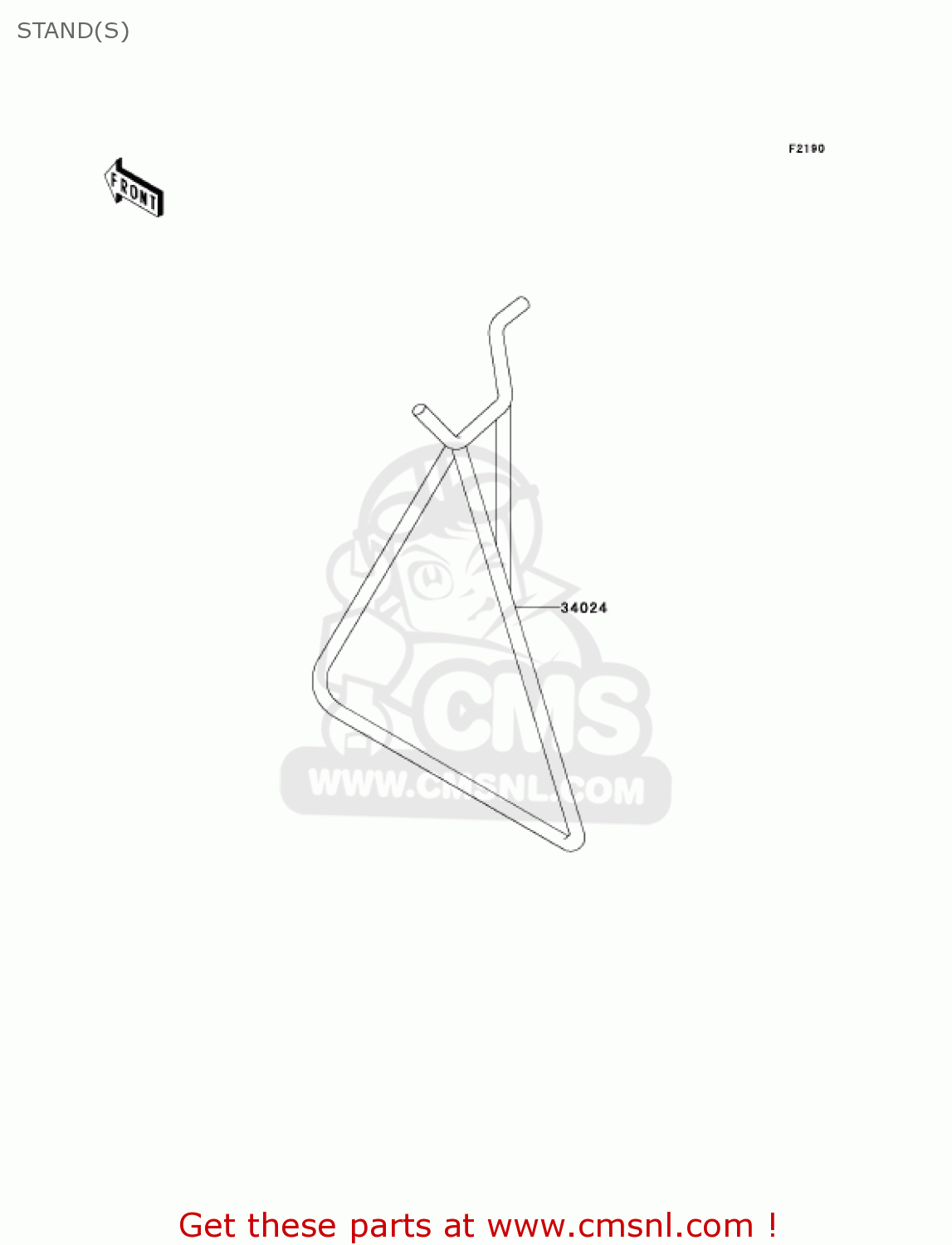 STAND(S) KX500-E15 KX500 2003 USA CANADA