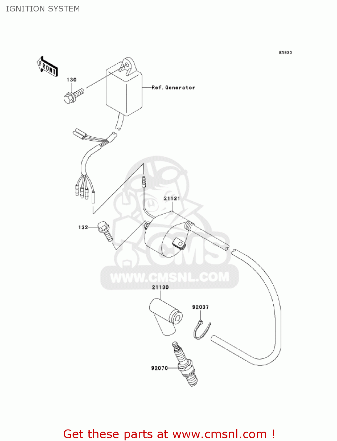 IGNITION SYSTEM KX500-E15 KX500 2003 USA CANADA