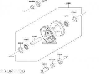FRONT HUB - KX500-E15 KX500 2003 USA CANADA