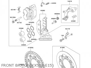 FRONT BRAKE (KX500-E15) - KX500-E15 KX500 2003 USA CANADA