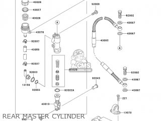REAR MASTER CYLINDER - KX500-E15 KX500 2003 USA CANADA