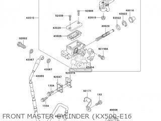 Kawasaki KX500-E16 KX500 2004 USA CANADA parts lists and schematics