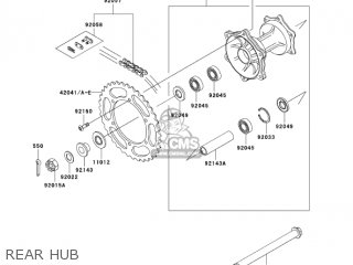 Kawasaki KX500-E16 KX500 2004 USA CANADA parts lists and schematics