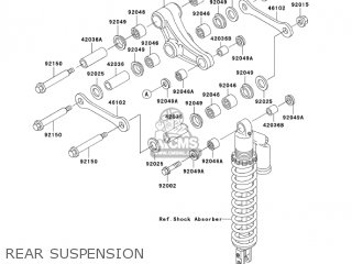 Kawasaki KX500-E16 KX500 2004 USA CANADA parts lists and schematics