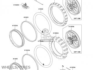 Kawasaki KX500-E16 KX500 2004 USA CANADA parts lists and schematics