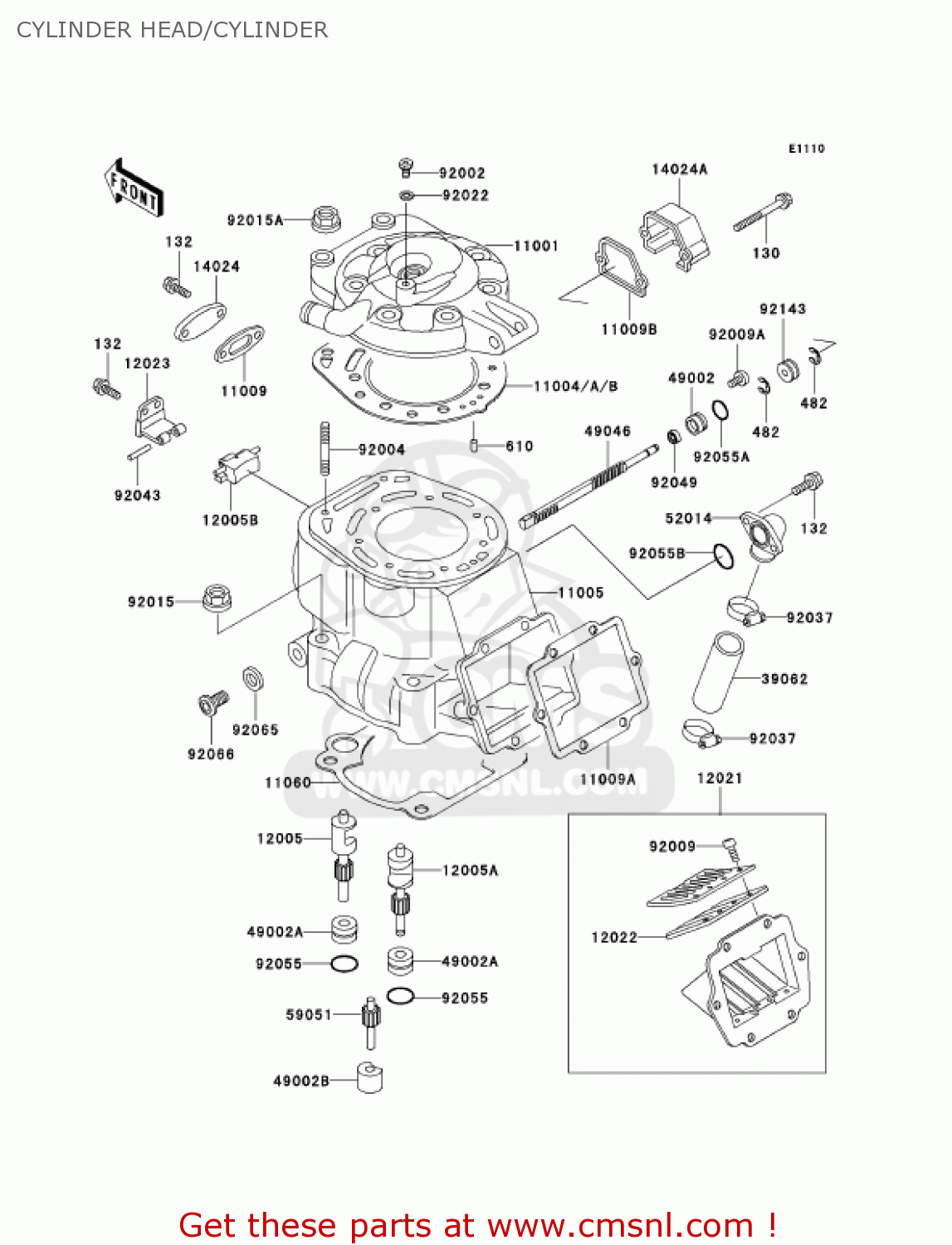 CYLINDER HEAD/CYLINDER KX500-E16 KX500 2004 USA CANADA