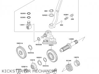 KICKSTARTER MECHANISM - KX500-E16 KX500 2004 USA CANADA