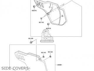 SIDE COVERS - KX500-E16 KX500 2004 USA CANADA