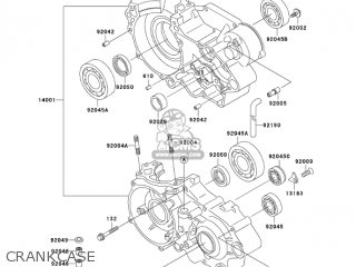 CRANKCASE - KX500-E16 KX500 2004 USA CANADA