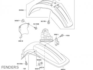 FENDERS - KX500-E16 KX500 2004 USA CANADA