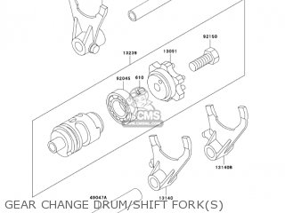 GEAR CHANGE DRUM/SHIFT FORK(S) - KX500-E16 KX500 2004 USA CANADA