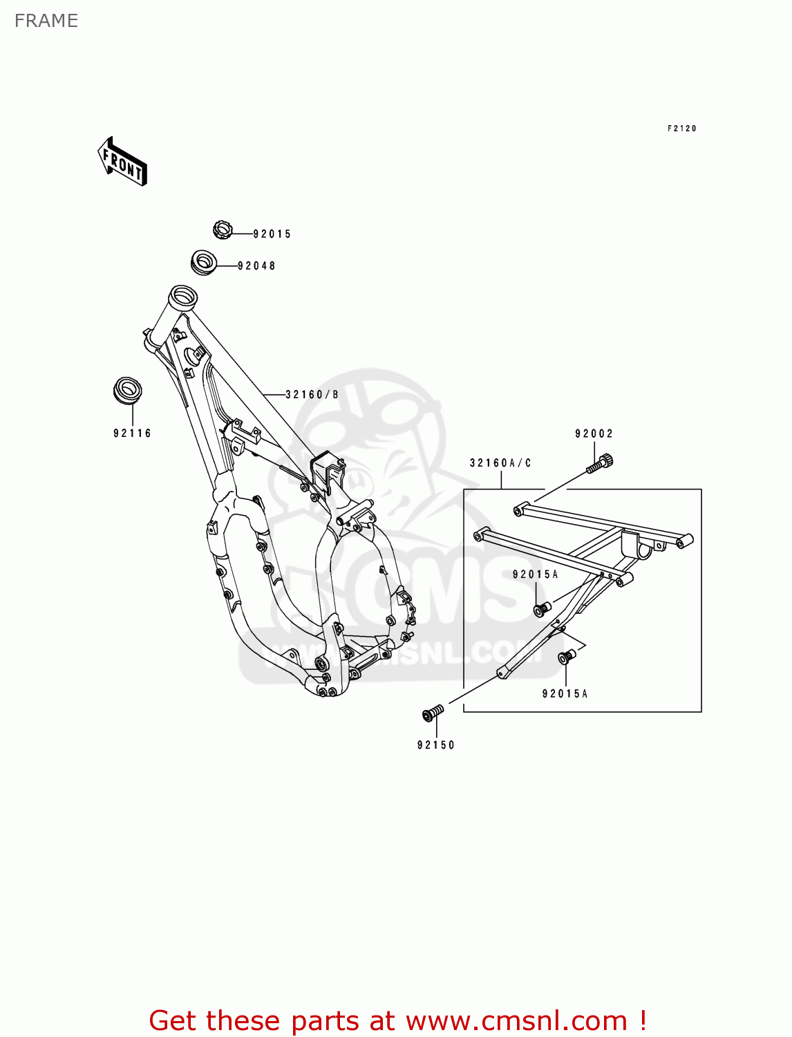 FRAME KX500-E2 1990 USA CANADA