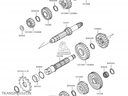 TRANSMISSION - KX500-E2 1990 USA CANADA