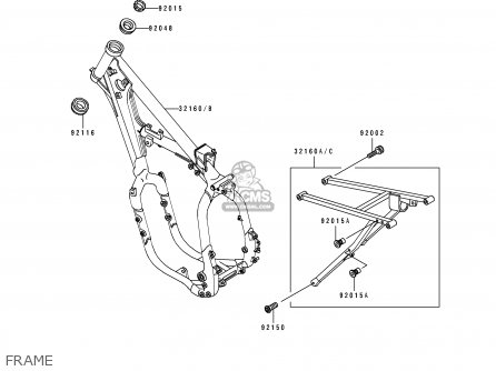 FRAME - KX500-E2 1990 USA CANADA