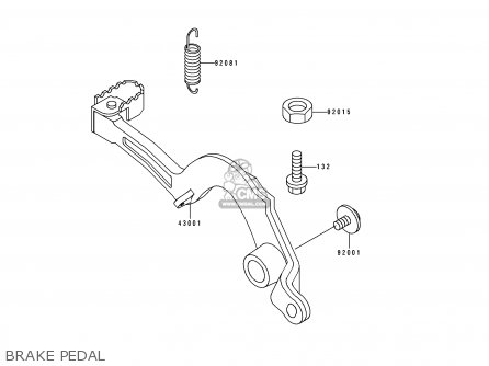 BRAKE PEDAL - KX500-E2 1990 USA CANADA