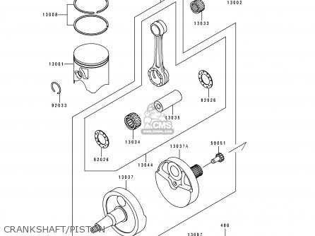 CRANKSHAFT/PISTON - KX500-E3 1991 EUROPE UK AL AS