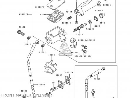 FRONT MASTER CYLINDER - KX500-E3 1991 EUROPE UK AL AS
