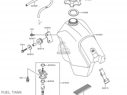 FUEL TANK - KX500-E3 1991 EUROPE UK AL AS