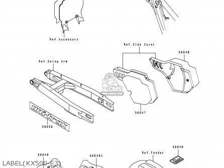 LABEL(KX500-E3) - KX500-E3 1991 EUROPE UK AL AS