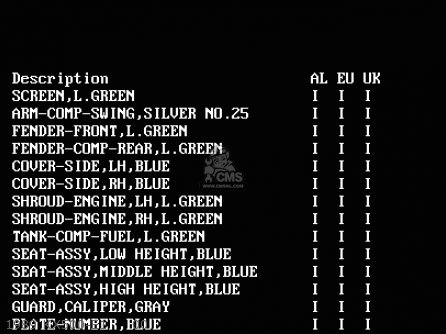 1989 KX500-E1     00 - KX500-E3 1991 EUROPE UK AL AS
