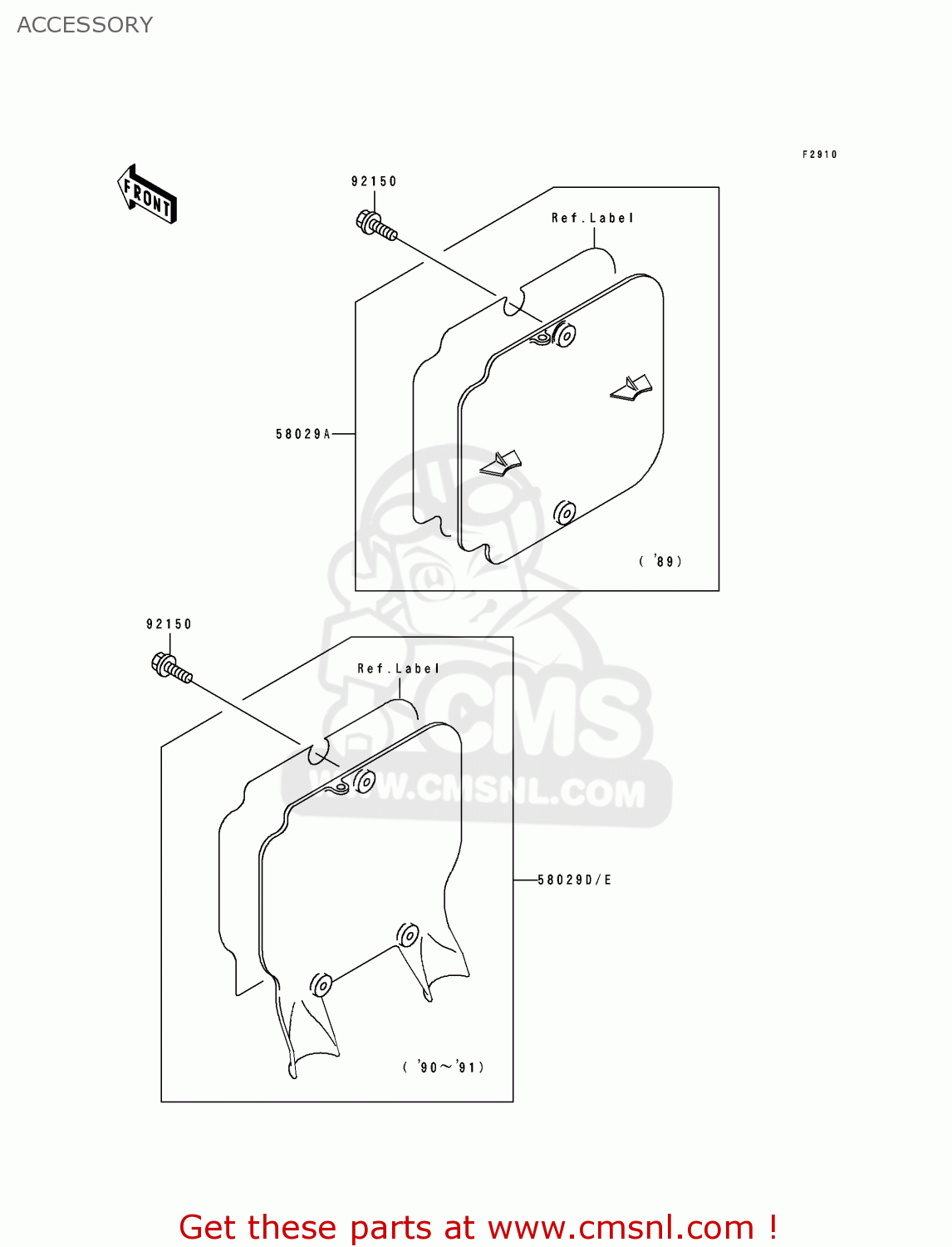 ACCESSORY KX500-E3 1991 USA CANADA
