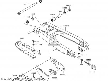 SWING ARM(KX500-E2/E3) - KX500-E3 1991 USA CANADA
