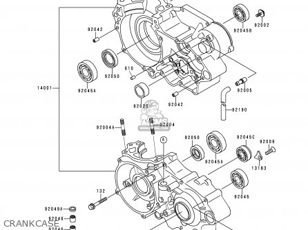 CRANKCASE - KX500-E4 1992 EUROPE AS