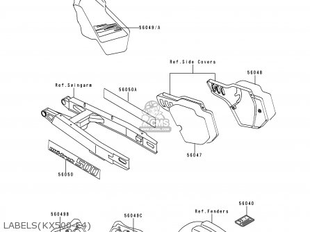 LABELS(KX500-E4) - KX500-E4 1992 EUROPE AS