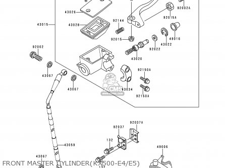FRONT MASTER CYLINDER(KX500-E4/E5) - KX500-E4 1992 USA CANADA