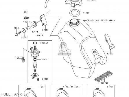 FUEL TANK - KX500-E4 1992 USA CANADA