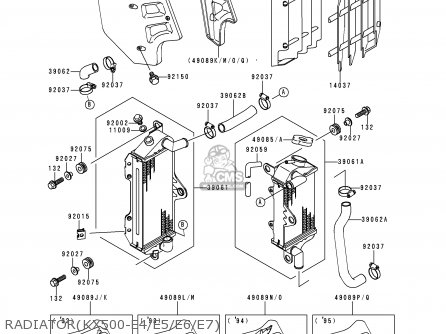 RADIATOR(KX500-E4/E5/E6/E7) - KX500-E5 1993 EUROPE AS