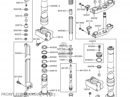FRONT FORK(KX500-E4/E5) - KX500-E5 1993 EUROPE AS
