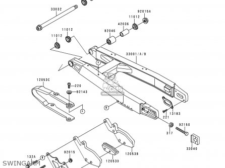 SWINGARM - KX500-E6 1994 EUROPE AS