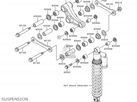 SUSPENSION - KX500-E6 1994 EUROPE AS