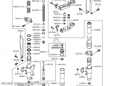 FRONT FORK(KX500-E6/E7) - KX500-E6 1994 EUROPE AS