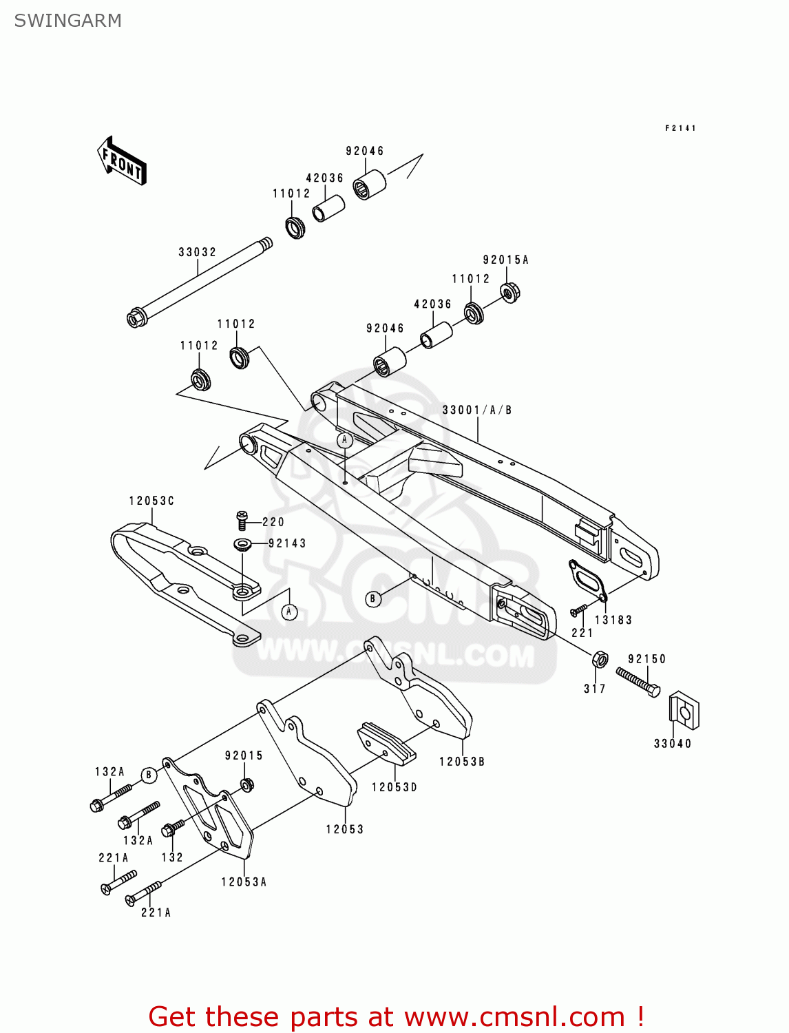 SWINGARM KX500-E6 1994 USA CANADA