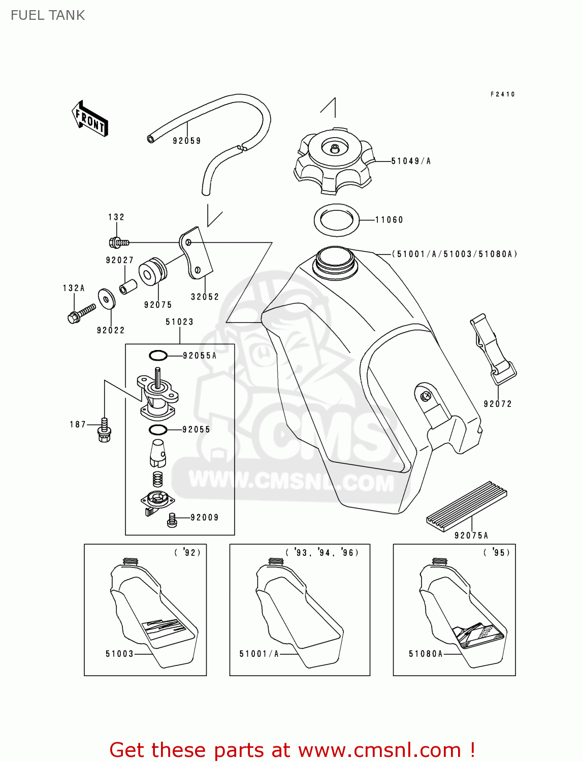FUEL TANK KX500-E6 1994 USA CANADA
