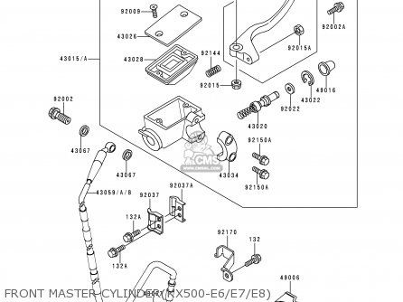 FRONT MASTER CYLINDER(KX500-E6/E7/E8) - KX500-E6 1994 USA CANADA