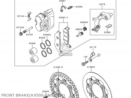 FRONT BRAKE(KX500-E6/E7/E8) - KX500-E6 1994 USA CANADA