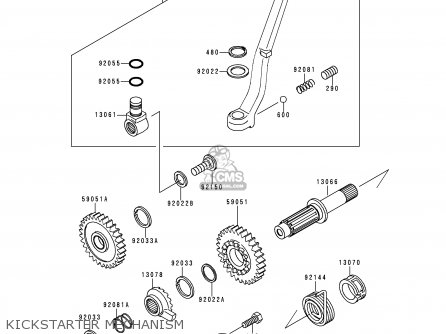 KICKSTARTER MECHANISM - KX500-E7 1995 USA CANADA