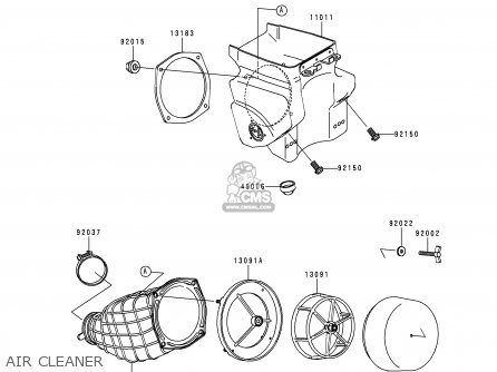 AIR CLEANER - KX500-E8 1996 EUROPE AS
