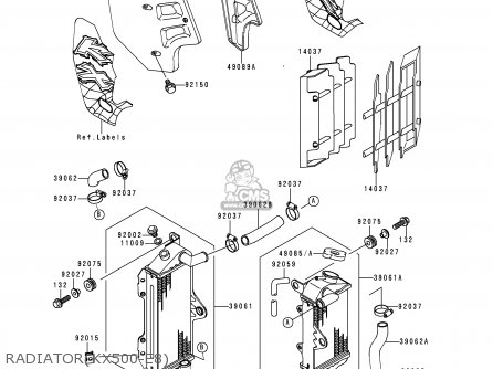 RADIATOR(KX500-E8) - KX500-E8 1996 USA CANADA
