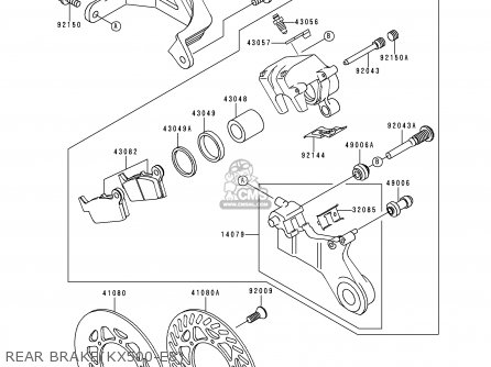 REAR BRAKE(KX500-E8) - KX500-E8 1996 USA CANADA