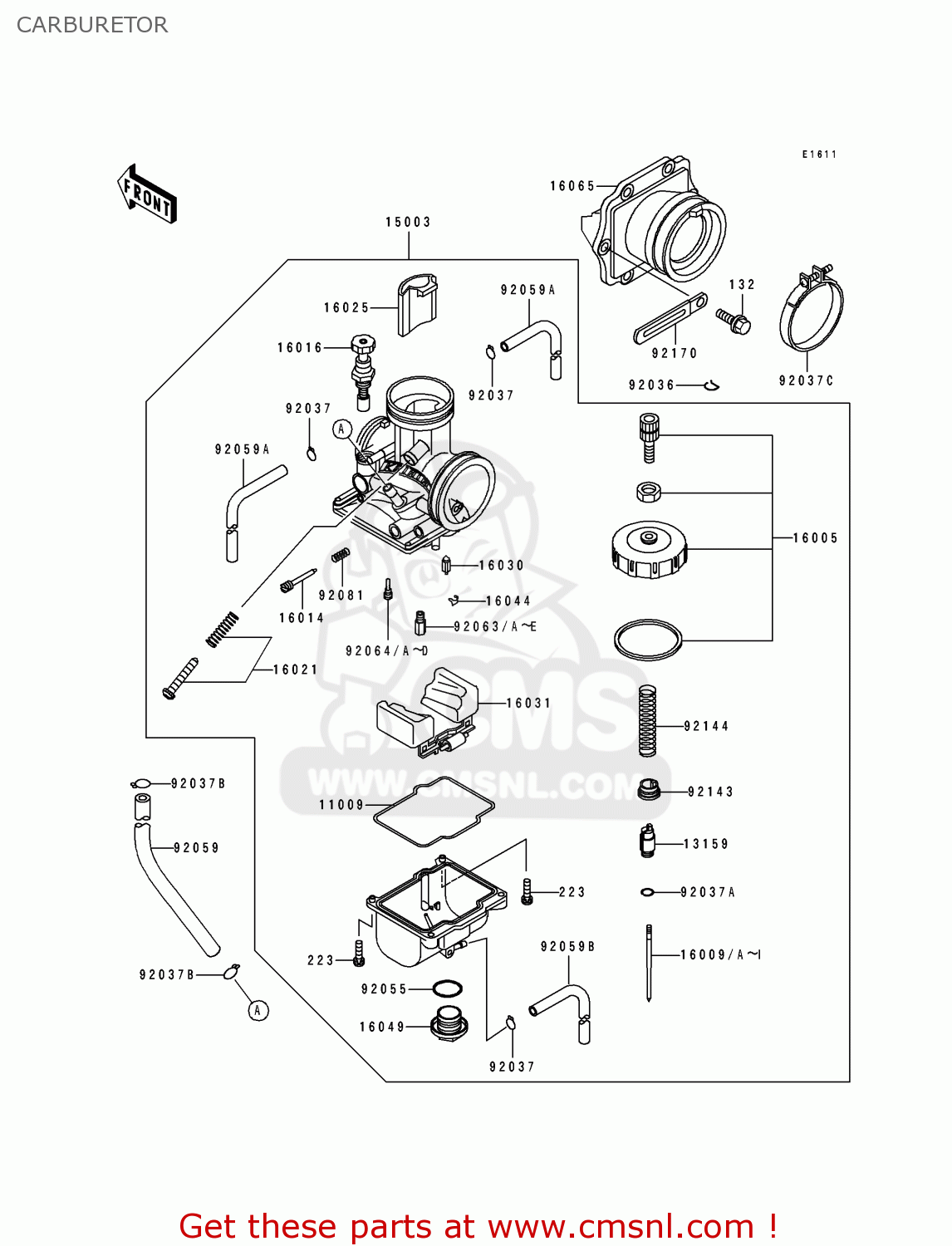 CARBURETOR KX500-E9 1997 EUROPE AS