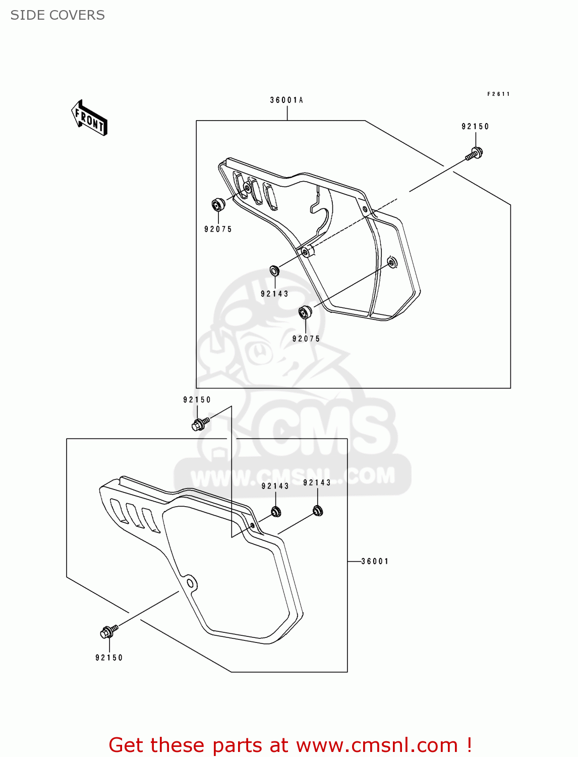 SIDE COVERS KX500-E9 1997 EUROPE AS