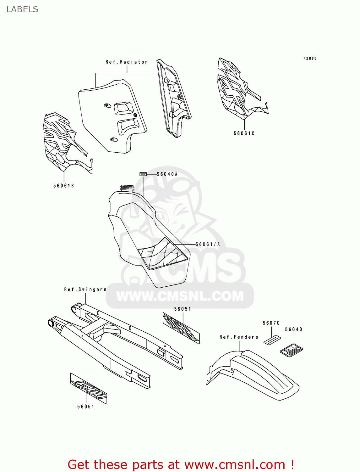 LABELS KX500-E9 1997 EUROPE AS