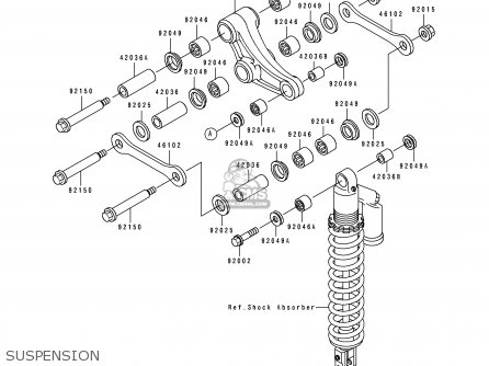 SUSPENSION - KX500-E9 1997 EUROPE AS